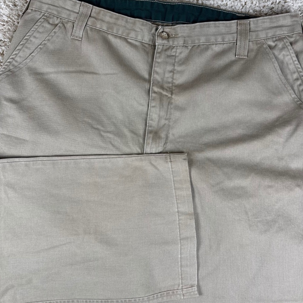 Col Littleton Pants Mens 36x32 Khaki Tan Cotton Twill Chino Made In USA Heritage
